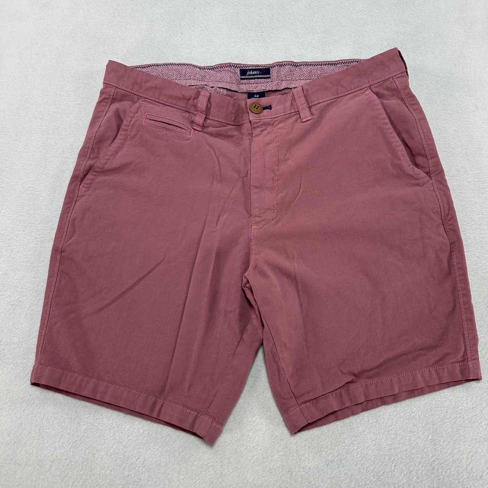 johnnie-o Shorts Mens 32 Malibu Red Pima Cotton Modal Stretch Zip Fly JMSH1940
